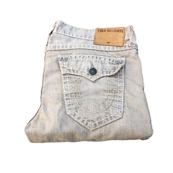 RARE True Religion Jeans Size 42 RICKY FLAP T Brown - Picture 6 of 12